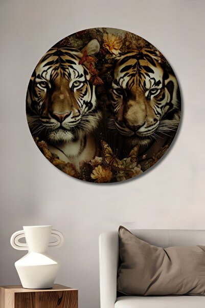 Teona Ahşap Grădina cu flori de tigru, din lemn MDF, pictură decorativă de pe...