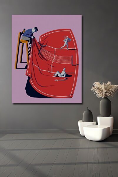 Teona Ahşap Tablou decorativ din lemn MDF pentru teren de tenis, pentru casă/...