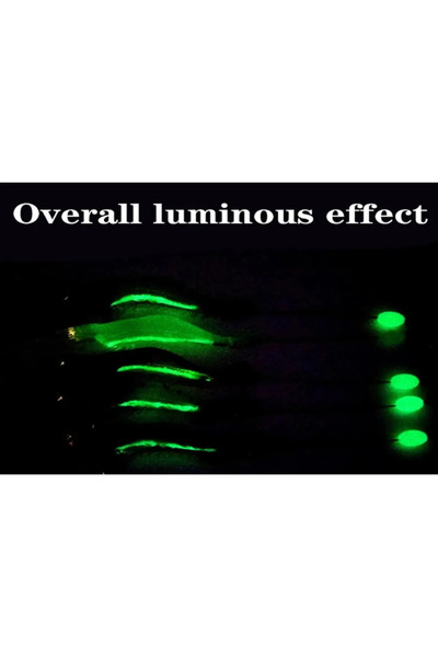 SAZAN RİG Karides Shrimp Sahte Silikon Balık Yemi Fosforlu Kancalı 7.5 Cm