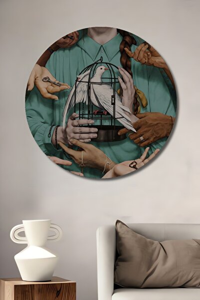 Teona Ahşap Κλειδιά της Ελευθερίας Διακοσμητικός Ξύλινος Πίνακας Τοίχου MDF γ...