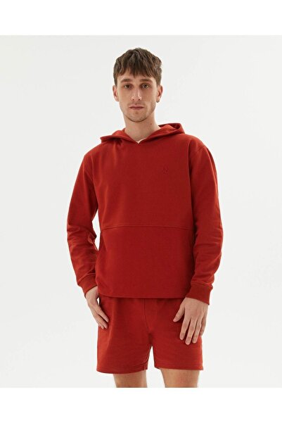 Ayma Active Коричневий чоловічий органічний бавовняний світшот з капюшоном