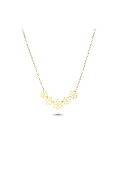 Glorria Altın Papatya Kolye