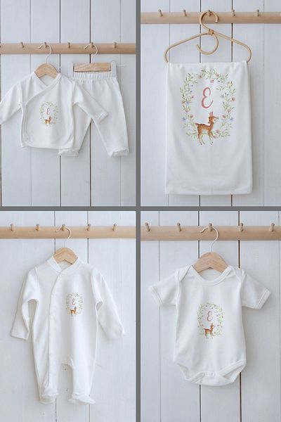Tuğba Kuğu Organic 11-Piece Hospital Release - Little Deer Series - Letter E