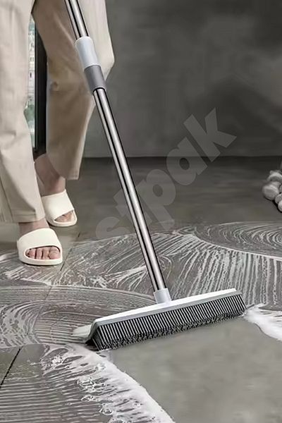 Destpak Rubber Floor Brush with Drawer - Easy to Clean - Dirt-Proof Brush - Silicone Vacuum Cleaner
