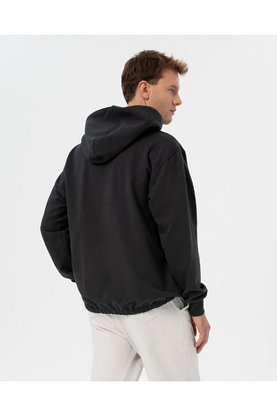 Ayma Active Ανδρικό φούτερ με κουκούλα από οργανικό βαμβάκι Anthracite