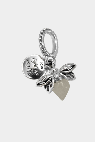 Dumledo Karanlıkta Parlayan Ateş Böceği Charm | 925 Ayar Gümüş