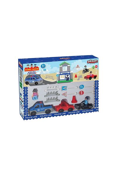 PİLSAN 03 613 Pilsan Double Block Traffic Control Set - Fabbatoys