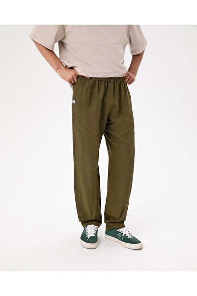 Ayma Active Khaki Men's - Linen Look Easy West Pants