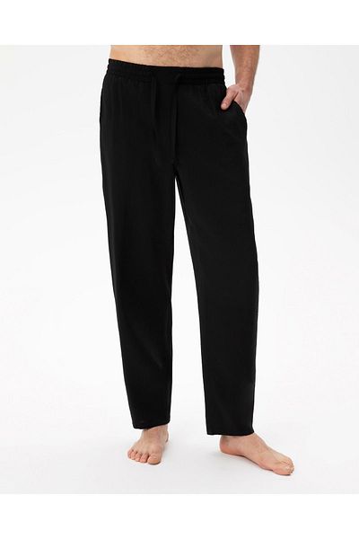Ayma Active Black Men's Summer Pocket Elastic Waist Modal Yoga Pants