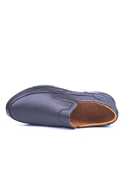 Luis Figo 4410 Μαύρα ανδρικά παπούτσια από γνήσιο δέρμα μεγάλου μεγέθους