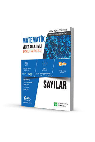 Çap Yayınları Çap Matematik Sayılar Video Anlatımlı Soru Fasikül
