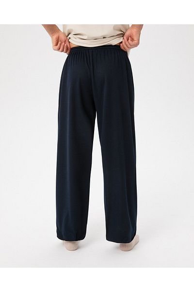 Ayma Active Men's Navy Blue Lace-up Elastic Pocket Home Pants