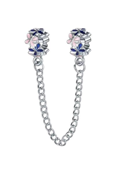 Dumledo Kelebekler Güvenlik Zinciri Charm | 925 Ayar Gümüş