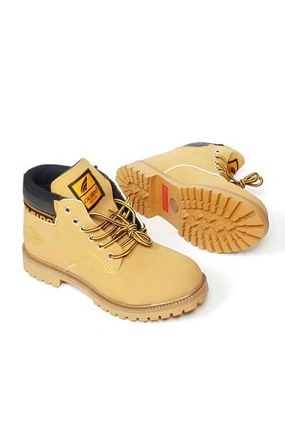 Calsido Erkek Termal Astar Suya-dayanıklı Kauçuk Taban Sarı Bot