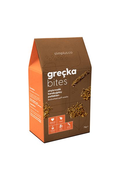 slimplus 4 Pack Vegan Greçka Bites - Gluten-free Buckwheat Bites with Cocoa 75g