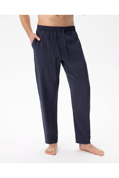 Ayma Active Navy Blue Men's Summer Pocket Elastic Waist Modal Yoga Pants