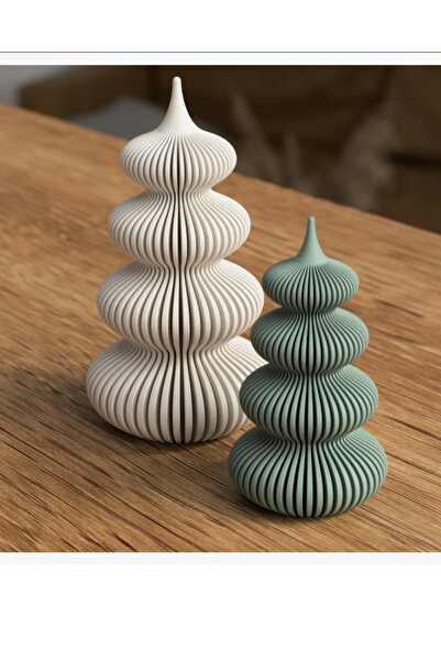 3DAKSESUAR Modern Noel Ağacı (tealight uyumlu)