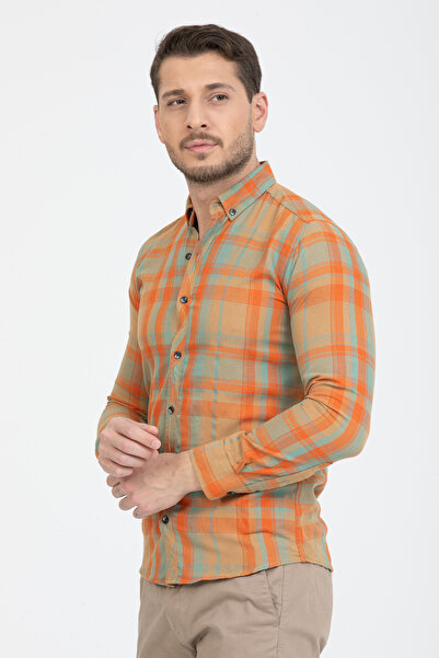 Klothy Чоловіча сорочка в клітинку, 100% бавовна, slim fit