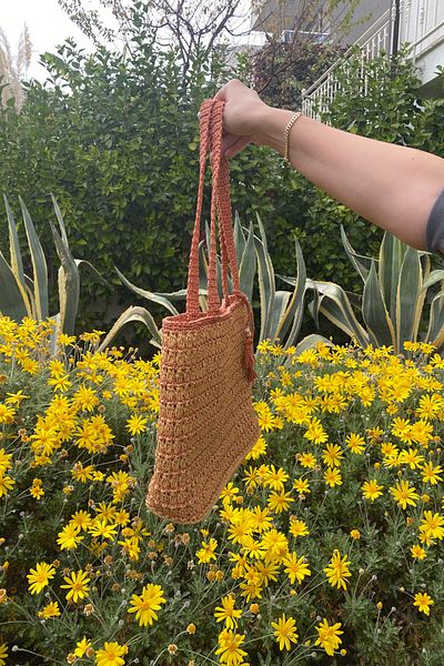 Mila Tile-Beige Straw Paper Rope Bag