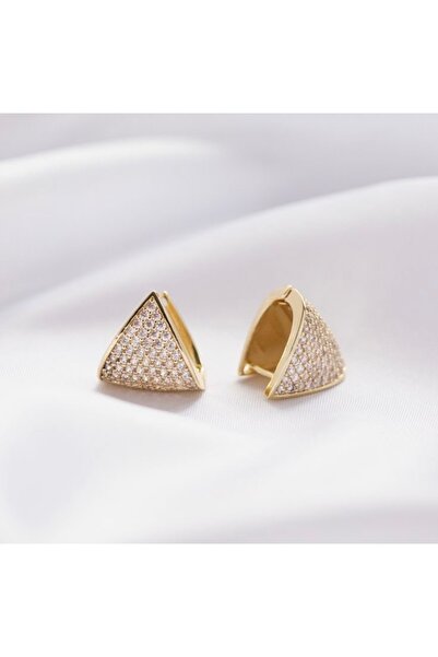 DESİGNEDBYD Stylish Modern Design Earrings with Zirconium Stone