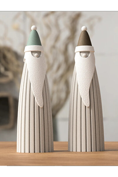 Genel Markalar Bej Noel Baba süsü, tealight uyumlu, sevimli ve şık dekoratif ...