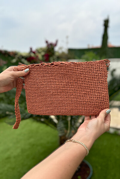 Mila Tile Tasseled Paper Rope Bag