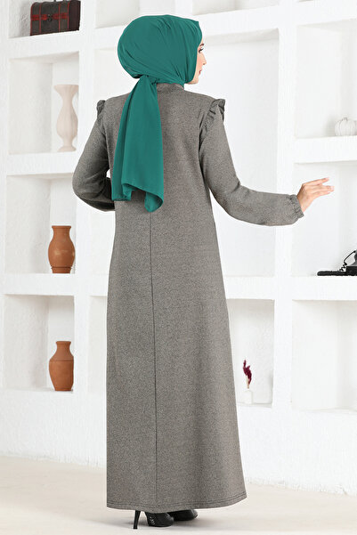 ModaMerve Mink Zippered Ferace - MSL9043