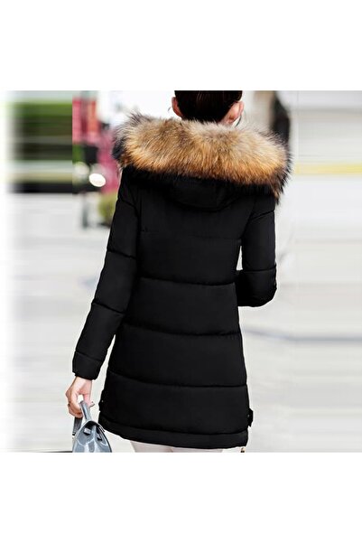 Barbora Kışlık Kürk Yaka Şişme Kadın Mont