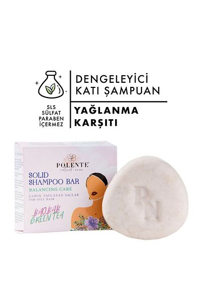 Polente Natural 110 Gr Oil Hair Balancing Solid Shampoo