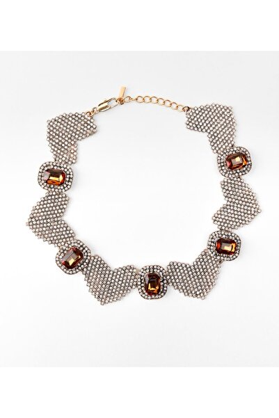 CHARMLUCKY ÇELİK TAŞLI KALP KALP CHOKER KOLYE