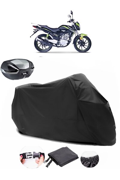 AutoEN Falcon Sport 100 Lux Black Rear Bag Compatible Motorcycle Cover Waterp...