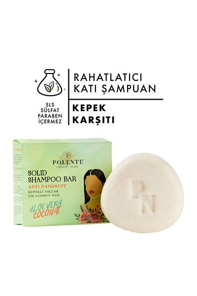 Polente Natural Relaxing Solid Shampoo - Anti-Dandruff (110 Gr)