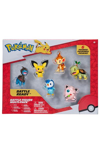 TOYFEST مجموعة شخصيات بوكيمون باتل مكونة من 6 قطع