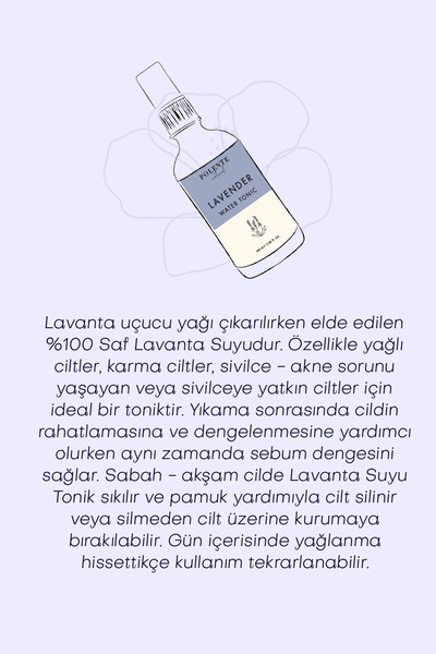 Polente Natural Lavanta Suyu - %100 Saf Hidorsol (100 ML)