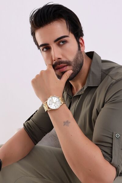 Güncel Vitrin Premium Infinity Gold Ipc Plated Men's Wrist Watch