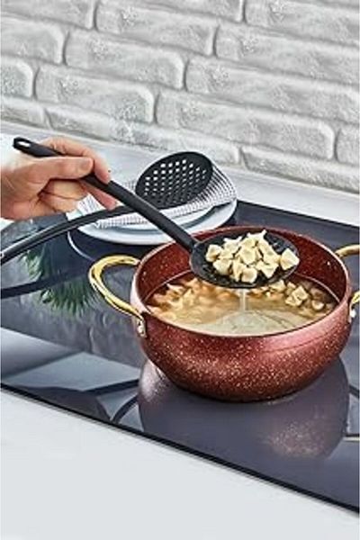 SH TICARET Rotanev Practical Fireproof Non-Stick Teflon Colander - 220 Degree Resistant Serving Colander