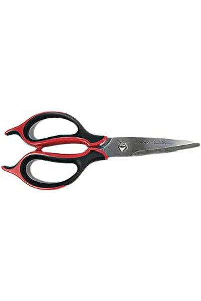SH TICARET Tupperware D94 Kitchen Scissors - Ergonomic Red-Black Helper 6630