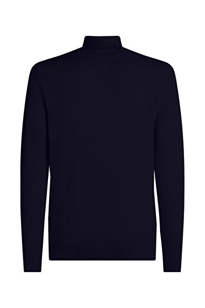Tommy Hilfiger Erkek Rib Fermuarlı Hırka - Lacivert