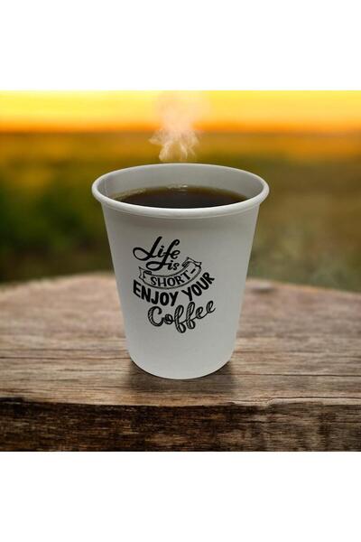 SBStrend Enjoy Coffee Concept Disposable 7 oz 50 Pieces Paper Cups