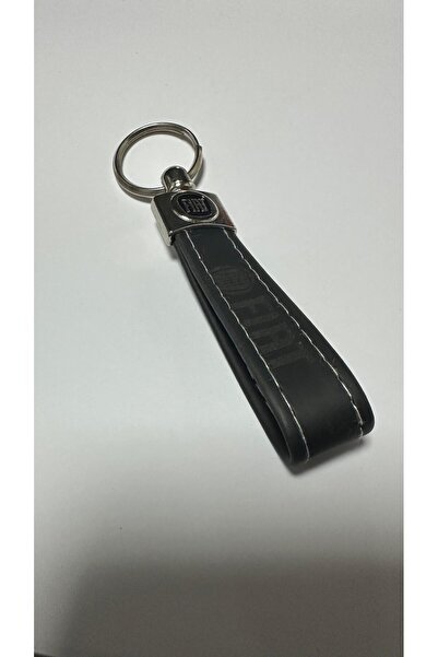 imza direksiyon kılıfı Μπρελόκ με ανάγλυφο λογότυπο Fiat σε μαύρο χρώμα