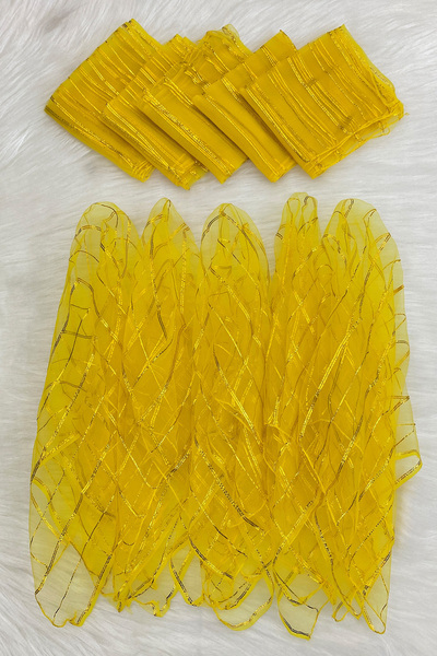 ZEYMERADE Büyük Boy 70cm Gold Simli Gelin Halay Mendili, Nedime Kına Şal, Düğ...