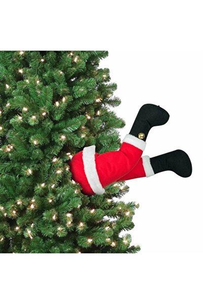 Elioure Hareket Eden Noel Baba Ayakları Pilli Ağaca Monte Treeside Kickers Santa 40 Cm Yılbaşı Ağacı Süsleme