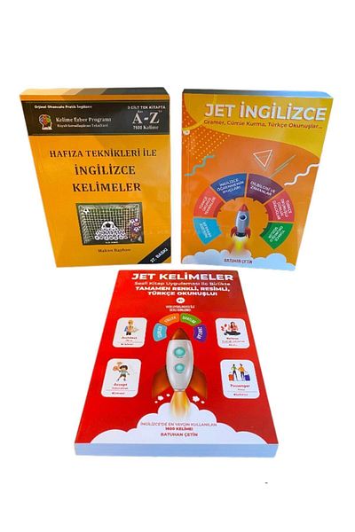 Bayhan Yayıncılık Jet English, Jet Words (Mobile App) , English with Memory Techniques (Super 3 Pieces)