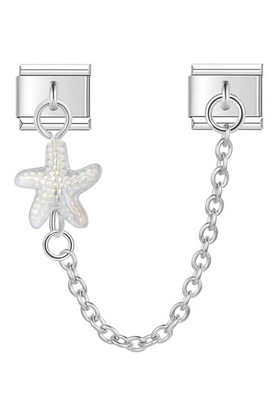 Dumledo Italian Charm - White Transparent Starfish Chain Steel