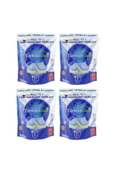 Turkishcare Turkiscare الكل في 1 40 قرصًا × 4 عبوات (160 قرصًا)