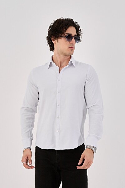 jack carisma Ελαστικό βαμβακερό ανδρικό πουκάμισο με λεπτή εφαρμογή