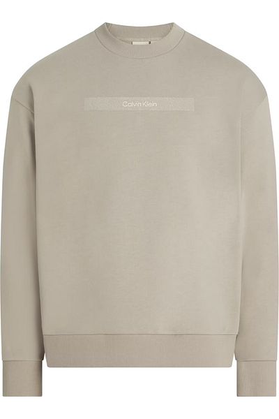 Calvin Klein Relaxed Fit Men's Long Sleeve Khaki Sweatshirt - K10K 113763 -Raj