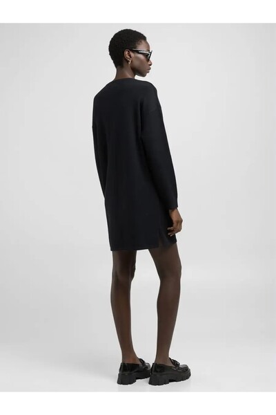 Replay Kadın Siyah Oversize Triko Elbise