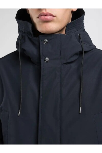 Replay Erkek Lacivert Kapüşonlu Teknik Parka
