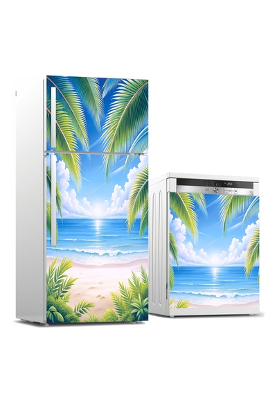 RENKLİ HOBBY Buzdolabı Ve Bulaşık Makinası Kapağı Kaplama Sticker - Kapak Fol...
